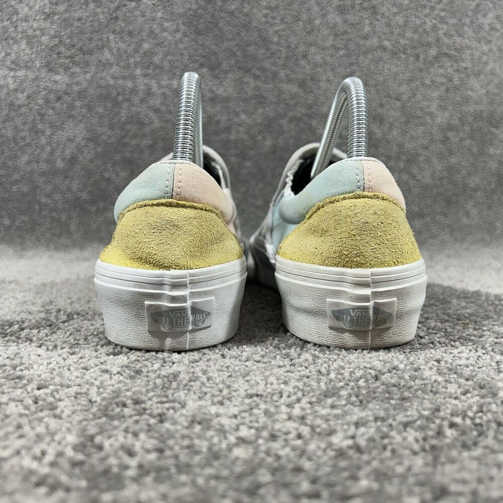 Vans Classic Slip On Women’s Size 8.5 Color Block Pastel Platform Shoes Used - Picture 6 of 11